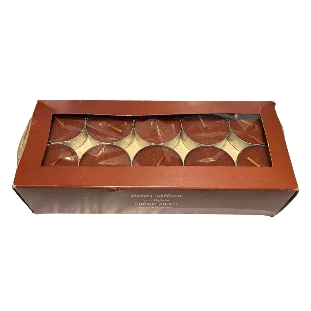 Pier 1 One Imports‎ CITRUS-SAFFRON Tea Lights Candles Rare Scent New Sealed Box